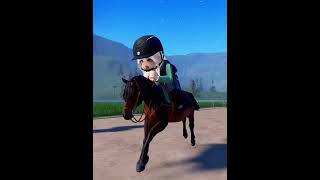 I tried Shetland pony racingthis isn’t my new horse✨✨blowup horse equestrian strideway viral [upl. by Amora]