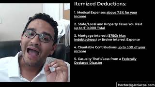 Itemized vs Standard Tax Deductions Schedule A  Individual Income Taxes [upl. by Hcirdla761]