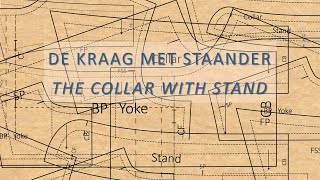 Hoe teken je een kraag met staander  How to draft a collar with stand [upl. by Aniaz]