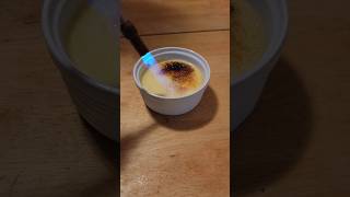 Carmelizing Creme Brulee Torching [upl. by Kevyn]