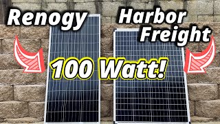 Renogy 100 Watt Solar panel VS Harbor Freight 100 Watt Solar panel [upl. by Stevie]