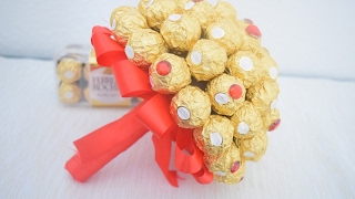 DIY Ferrero Rocher Blumenstrauß  Valentinstag Geschenk [upl. by Oliviero116]