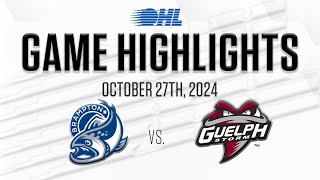 OHL Highlights Brampton Steelheads  Guelph Storm Oct 27 2024 [upl. by Assirram]