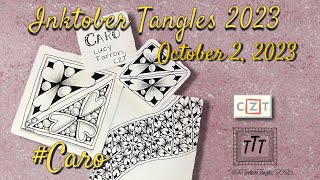 One Stroke at a Time  Inktober Tangles 2023  Day 3 CARO [upl. by Cross]