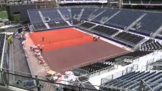 Davis Cup at Petco Park  Time lapse  January2014 [upl. by Hardie]