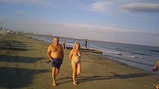 Beach walk in Romania summer 2024  part 67  Navodari  Mamaia Village [upl. by Ablasor]