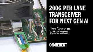 Coherent  OSFP 800GFR4 Optical Transceiver Demonstration at ECOC 2023 [upl. by Ainek857]