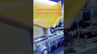 Cylindrical battery testing and Insulation paper sticker machine testing power energy [upl. by Imre]