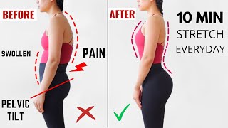 Get beautiful posture in 10 days anterior pelvic tilt lower back pain relief beginner friendly [upl. by Akino93]