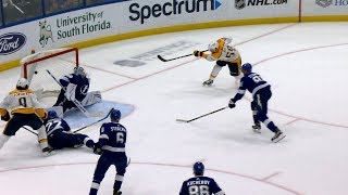 Ryan Johansen sends terrific nolook backhand feed for Josi to finish [upl. by Helfant909]