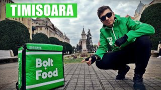 LIVREZ MANCARE IN TIMISOARA CU BICICLETA LA BOLT FOOD [upl. by Forster588]