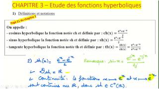 TD Maths 1ère année Etude des fonctions hyperboliques [upl. by Gabler949]