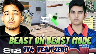 Ge beast 1v4 Team Zero  Beast vs scout b Beast solo 8 finish  gebeast bgis bgmimavijonathan [upl. by Eliak]