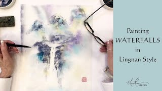 Painting Waterfalls in Lingnan Style [upl. by Asyen]