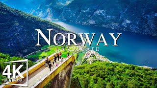 FLYING OVER Norway  Relaxing Music With Beautiful Natural Landscape Videos 4K [upl. by Milah]