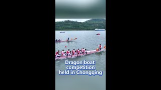 Dragon boat contest held on National Day in Chinas Chongqing [upl. by Ewall449]