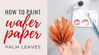 How to make palm leaves fans  Wafer Paper Tutorial  Florea Cakes [upl. by Jurdi]