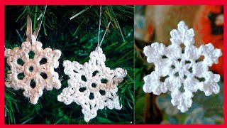 Cómo hacer Copo de Nieve a Crochet  crochet snowflake [upl. by Madelin]