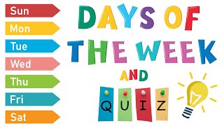 Days Of The Week For Kids  ESL Games [upl. by Nilcaj]