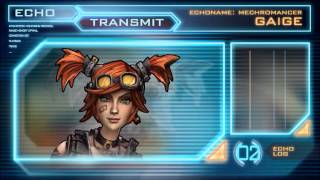 Borderlands 2 Gaige Full Echo Log Mechromancer Backstory [upl. by Auqinu]