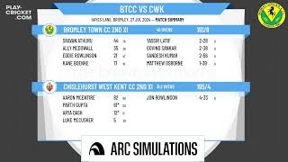 Bromley Town CC 2nd XI v Chislehurst West Kent CC 2nd XI [upl. by Notseh]