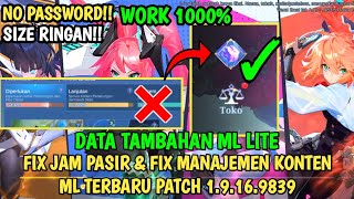 Data Fix Jam Pasir Terbaru Versi19169839  Fix Jam Pasir ML  Cara Mengatasi Lag dan Patah ml [upl. by Irroc838]