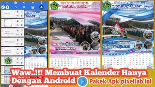 Cara Membuat Kalender dengan Android  Pakai Aplikasi Pixellab [upl. by Marice]