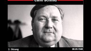 Carlo Schmid  Teil 1 Bericht über die dem Parlamentarischen Rat gestellte Aufgabe [upl. by Scully]