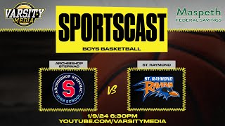 SPORTSCAST  Archbishop Stepinac vs St Raymonds  Boys Basketball  19  430 PM [upl. by Tirzah57]