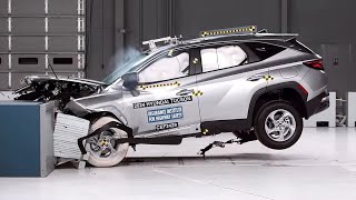 현대 투싼  NX4 PE IIHS 업데이트 부분정면 충돌테스트 [upl. by Corbet]