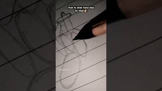 Hand drawing tutorialhow to draw hand step by step for beginners cute hand handdrawing shorts l [upl. by Lita]