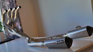 Brocks Performance CT Dual full Titanium exhaust system for Kawasaki ZX14R Unboxing detailed view [upl. by Eugor544]