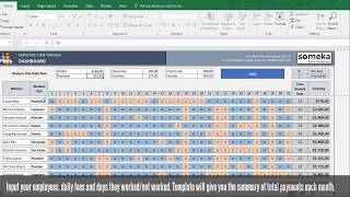 Payroll Template  Excel Timesheet Template  Free Download [upl. by Celie396]