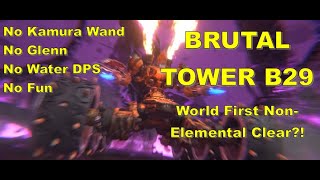 FF7 Ever Crisis Brutal Battle Tower B29 NonElemental Clear  No Kamura Wand Glenn or Water DPS [upl. by Ynafit629]