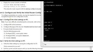 Packet Tracer 1014  Configure Initial Router Settings [upl. by Daberath]