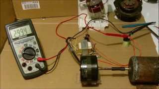 Small Induction motor conversion to generator example [upl. by Ecirtahs466]