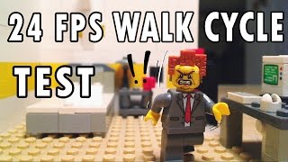 Test 24 FPS LEGO walk cycle [upl. by Ellainad]