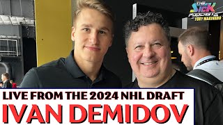 Ivan Demidov  2024 NHL Draft Media Availability [upl. by Giarla]