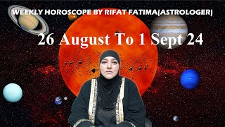 Rifat Fatima Live Stream 26 Aug To 1 Sept weekly horoscope astrologer BIRTH STONEistikhraP1 [upl. by Kinelski]