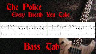 The Police  Every Breath You Take  Bass Track Only and Tab [upl. by Keir532]