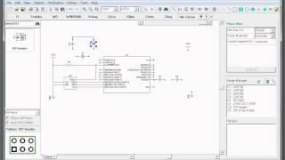 DipTrace Schematic Capture ATtiny2313 breadboard header [upl. by Gerrilee]