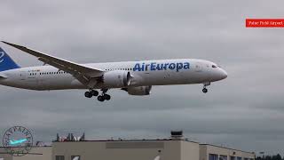 Air Europa 7879 Landing At PAE From VCV [upl. by Witcher]