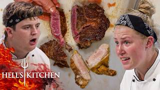 Raw Chicken amp Steaks Nearly Ruin the Finalists’ Service  Hell’s Kitchen [upl. by Dygall]