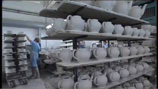 Slip Casting at the Emma Bridgewater factory in StokeOnTrent England [upl. by Felise]