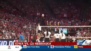 Nebraska Volleyball sweeps Iowa Highlights amp Reaction [upl. by Eikcor833]