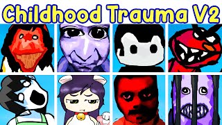 Friday Night Funkin VS Childhood Trauma V2 Smile Dog Ao Oni Soup Swirly Head Horror FNF Mod [upl. by Ojadnama]