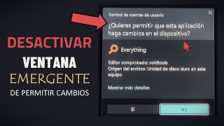 Quitar ¿Desea permitir que esta aplicación realice cambios en su dispositivo [upl. by Acimaj]