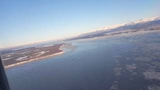 Boeing 7478F takeoff from Ted Stevens Anchorage Airport PANCANC upper deck passenger view [upl. by Fabiola475]