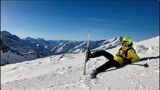 MONTEROSA SKI 2018 1  Pista dei Salati rossa e Moos nera [upl. by Mylor30]