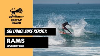 Surfers of Sri Lanka  Rams Midigama Surf report [upl. by Aicirtak61]